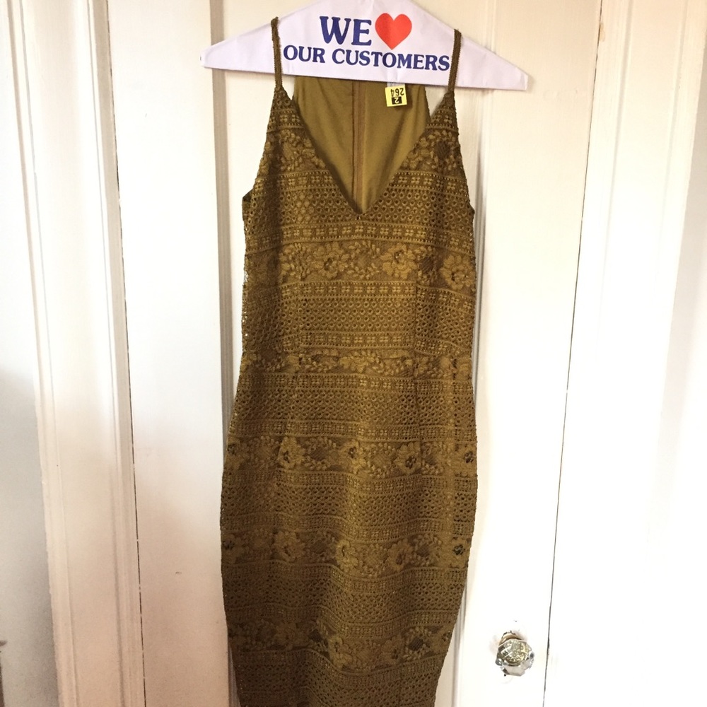 H&M embroidered midi dress